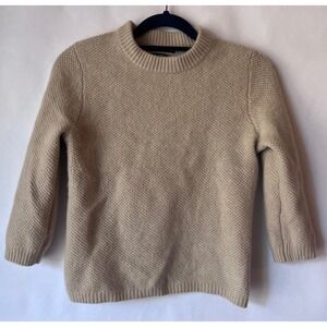 Zara Kids Knit‎ Sweater Mock Neck 3/4 Sleeve With Cashmere Size M